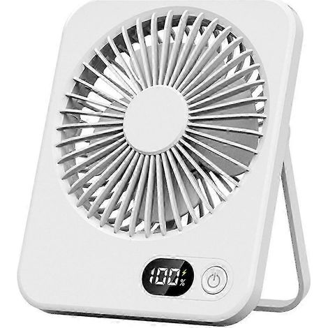 Ventilateur de bureau ultra-mince à 5 vitesses, affichage numérique réglable et pliable (1/5)