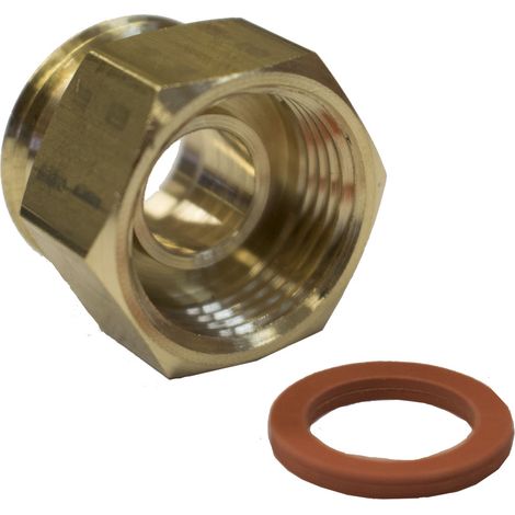 Gurtner – Écrou mâle bouteille 20x150 avec joint – Raccord gaz monobloc – Filetage plomberie 1/2" – 9338 (1/3)