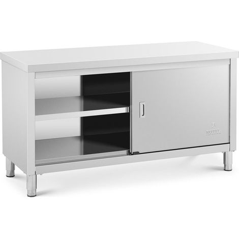 Mobile base da cucina professionale in acciaio inox 150 x 60 x 85 cm portata 600 kg 140002479