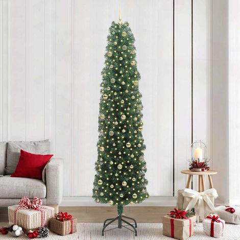 vidaXL Árbol de Navidad artificial Verde 240 cm PVC, Acero y Plástico (1/5)