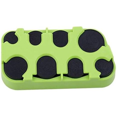 10x5x2.5cm Premium Coin Storage Box Mini Coin Dispenser Organizer Keep Your Clothes Tidy Green