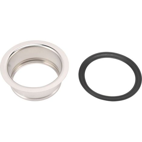 Flange de Évier Inox 304 pour Évacuation Déchets, Modèle Profond avec Joint et Fixation 3 Boulons (1/4)