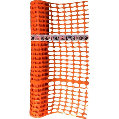 Rete delimitazione cantiere 1x50 mt arancio