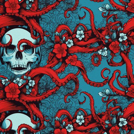 Tela decorativa para exteriores Oxford - Motivo de calavera I DX4530 (1/5)