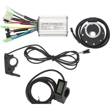 Kit conversion vélo électrique professionnel KT contrôleur 15A écran LCD4 accélérateur pouce TT009 pour moteur 36V 48V 250W (1/5)