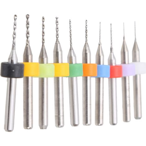 Mikrobohrer-Set, Hartmetall, fester gerader Schaft, Leiterplattenbohrer 0,3–1,2 mm (1/5)