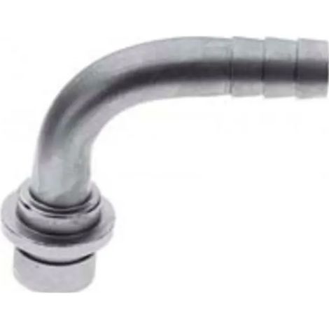 Bierschlauchtülle Gebogen CNS NW 10mm en Acier Inoxydable Chrom-Nickel - Robuste Tuyère Courbée 90° pour Tiroir à Bière Professionnel en Gastronomie, Installation Facile avec Collet et Pointe 14x8mm