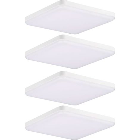 4er Set LED ALU Decken Panel Einbau Leuchte weiß Wohn Schlaf Arbeits Zimmer Beleuchtung Dielen Lampe