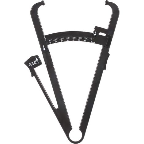 Pince à plis cutanés Slim Guide, noir, mesure précise du pourcentage de graisse corporelle, outil d'évaluation de perte de poids, échelle d'épaisseur cutanée (1/5)