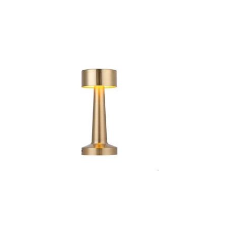 1 goldene LED-Tischleuchte, kabellos wiederaufladbar, dimmbar, modernes Design, ideal für Nachttisch, Büro, Wohnzimmer oder Außenbereich (1/5)