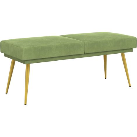 Double-Layered Bench Light Green 120 x 45 x 46 cm Velvet vidaXL