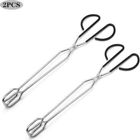 Pince à ciseaux extra longue 41 cm en acier inoxydable pour barbecue, ustensiles de cuisine, équipement de cuisine, lot de 2 pièces (1/5)
