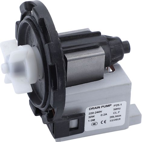 Pompe de vidange d'eau à serpentin en cuivre pour lave-linge, accessoire pour machine à laver, 30 W, 0,2 A, 220-240 V CA (1/5)