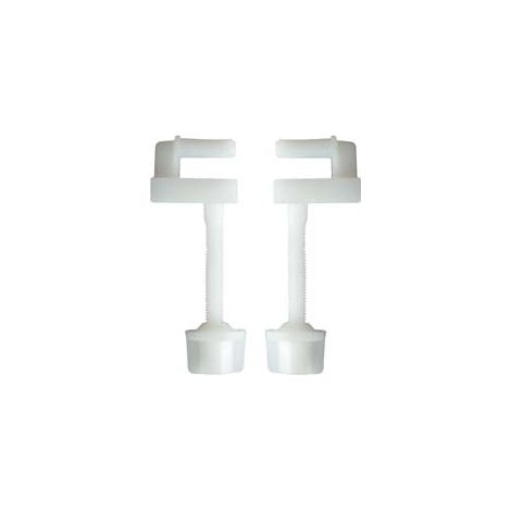 CERNIERE PER SEDILI WC IN PLASTICA BIANCA - 25 coppia