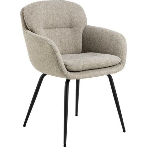 Silla Norsica 838, Beige, 84x58x59cm, Tapiz, Metálico (1/5)