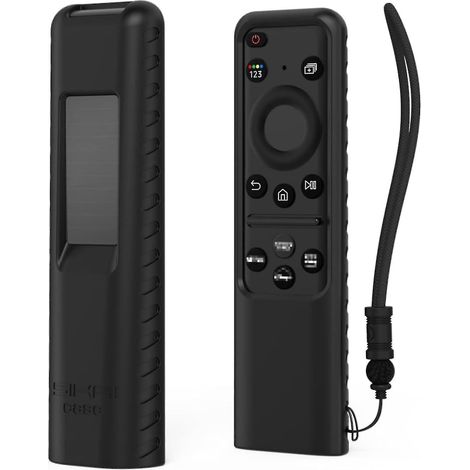 Protection pour télécommande (noire) compatible avec les téléviseurs Samsung TM2360E, BN59-01432J et BN59-01432A, et TM2361E, BN59-01439A. (1/5)