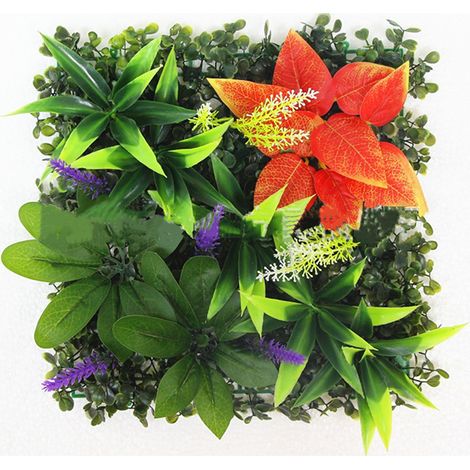 Mur Végétal Artificiel Modulaire 25x25cm - Anti-UV Décoration - Gazon Plastique Résistant - Pour Maison et Événements (1/4)