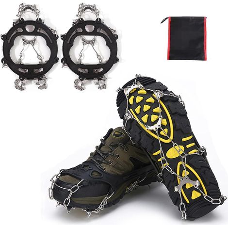 Crampons noirs en TPE de 35 à 44 cm - Antidérapants pour l'alpinisme hivernal (1/5)