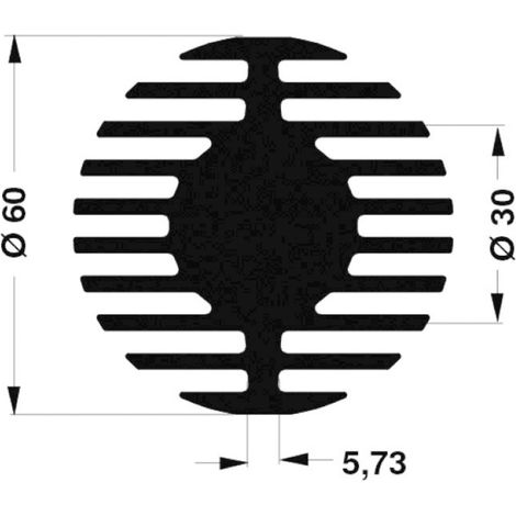 Fischer Elektronik 10021589 SK 578 50 SA LED-Kühlkörper 1.45 K/W (Ø x H) 60 mm x 50 mm