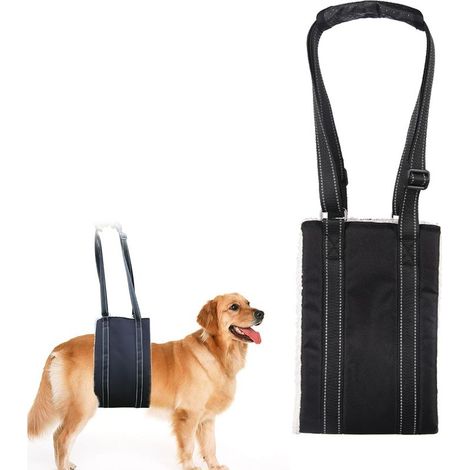 Harnais pour Chien Handicapé,Aide à la Promenade des Animaux de Compagnie,Réglable Aide à la Marche pour Chien,Harnais Soutien et Réadaptation pour Chiens,Convient Aux Chiens Blessés Noir (1/5)