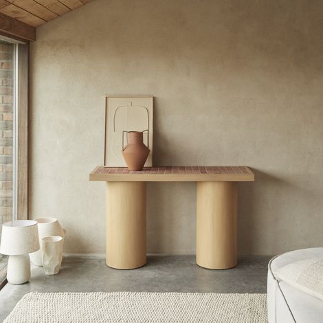 Console en bois de mindi et céramique 140 Karel (1/5)