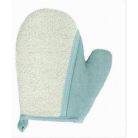Trade Shop - DUSCHHANDSCHUH BAD PEELING FÜR HAUTREINIGUNG KÖRPERPFLEGE 21 CM BLAU 79664 -