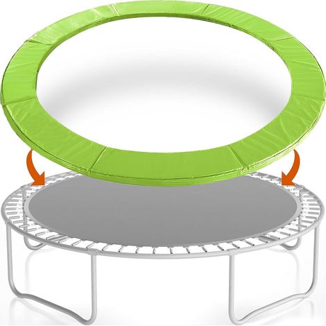 Housse de protection pour bord de trampoline 305 cm - Résistante aux déchirures, anti-UV, contre les intempéries - Vert clair (1/5)