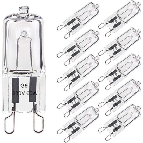 Halogenlampe G9 60W Warmweiß 2800K 680LM 230V Dimmbar Halogen Kapsel Glühfadenlampe 10er Pack-RAPANDA (1/4)