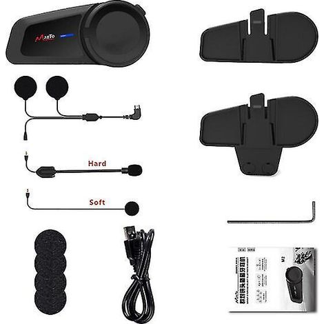 Für Maxto M2 Universal-Motorradhelm, wasserdicht bis 1000 m, mit Bluetooth 5.0, FM und MP3, kompatibel mit Integral- und Jethelmen (Casco Group)