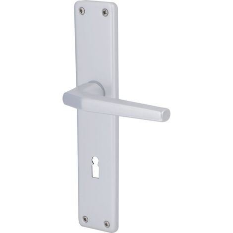 Alpertec BB-Langschildgarnitur Tanja Aluminium F1 silber eckig Beschläge