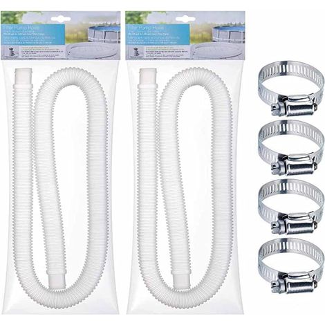 Manguera de repuesto para piscina - Manguera de piscina - Para piscinas elevadas - Manguera de repuesto de 1,25 pulgadas de diámetro - Compatible con bombas de filtro de 330 GPH, 530 GPH y 1000 GPH