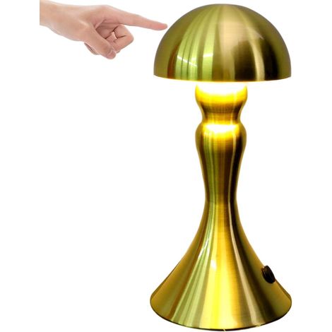 Lampe Champignon LED Sans Fil Rechargeable Haute Luminosité, Lampe de Table Décorative Moderne pour Bureau Chambre Chevet Salon (1/5)