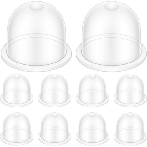 10 Stück Transparent Primerbirne Vergaser 19mm Ersatz Primerbirnen Vergaser Zündkapsel Primer Pumpenkappe Bulb Zubehör Für Benzin Trimmer Laubbläser Gebläse Freischneider Und Rasenmäher