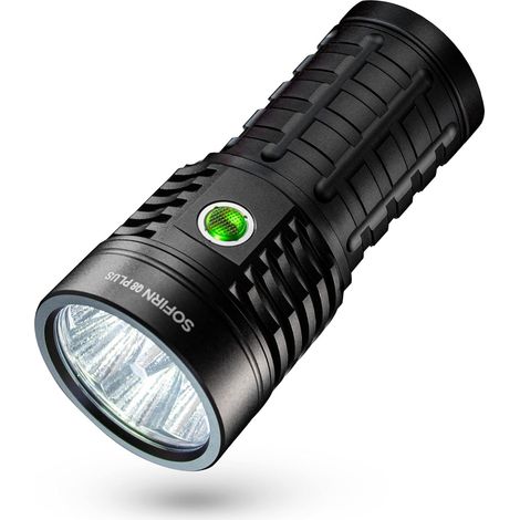 Lampe Torche LED Ultra Puissante Q8 Plus 16000 Lumens Lampe de Poche USB Rechargeable avec 6 Super Lumineux LED IPX8 Étanche Lampe Puissante pour Camping Randonnée Urgence (1/5)