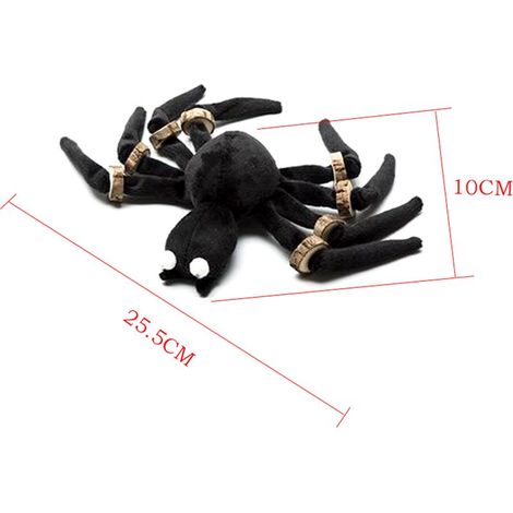 Jouet pour chat araignée d'Halloween avec copeaux de bois pour la dentition - Jouet amusant pour chat avec pattes d'araignée noires (1/5)