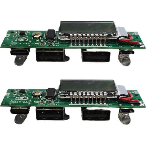 2 cartes chargeur batterie lithium LED double USB 5V 2.4A Micro/Type-C pour batterie 18650 (1/5)