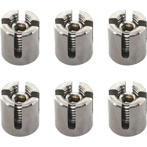 Serre-câbles Acier Inoxydable Argenté M10 x 3 mm Lot de 6 (1/5)