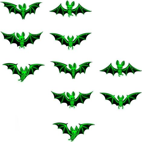 Halloween-Dekoration, Chauve Souris-Aufkleber, fluoreszierende Wandgemälde in Etanche, für Halloween-Dekorationen (1/5)