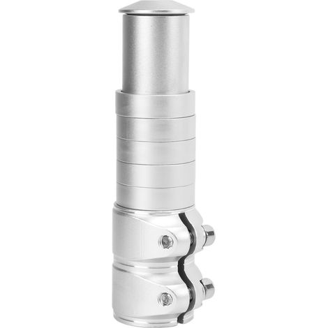 Rallonge de potence de fourche en alliage d'aluminium, installation facile, rehausseur de guidon pour VTT et vélos de route, argent (1/5)