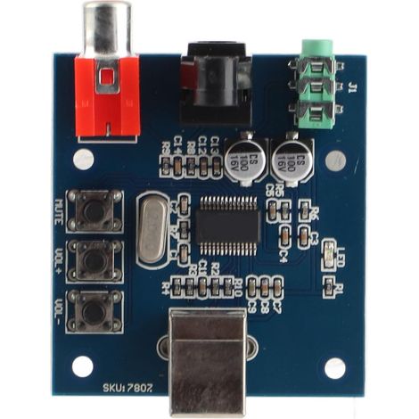 Module décodeur DAC entrée USB Fibre coaxiale Optique Carte Son HiFi composant électronique PCM2704 (1/5)