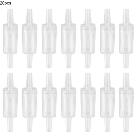 Lot de 20 valves anti-retour unidirectionnelles en plastique pour pompe à air d'aquarium, accessoires pour aquarium. (1/5)