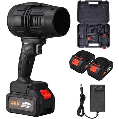 Souffleur à batterie sans fil 24V avec 2 batteries 2.0Ah – Moteur sans balais 32000 tr/min – Poids léger 508 g pour nettoyage efficace (1/5)