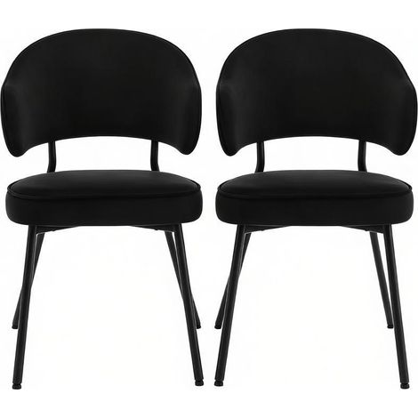 Chaise moderne, chaises de salle à manger confortables, chaises de chambre, chaises de loisirs, chaises de salon, chaises de vestiaire, chaise de bureau temporaire (lot de 2 chaises de salle à manger (1/5)