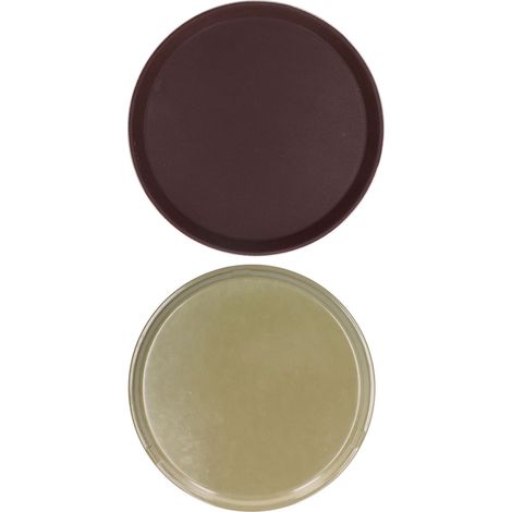 Plateau rond en verre trempé antidérapant 35cm, plateau commercial pour café, bar, KTV, hôtel, livré avec sac à bulles (1/5)