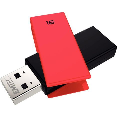 Emtec C350 Brick lecteur USB flash 16 Go USB Type-A 2.0 Noir, Rouge