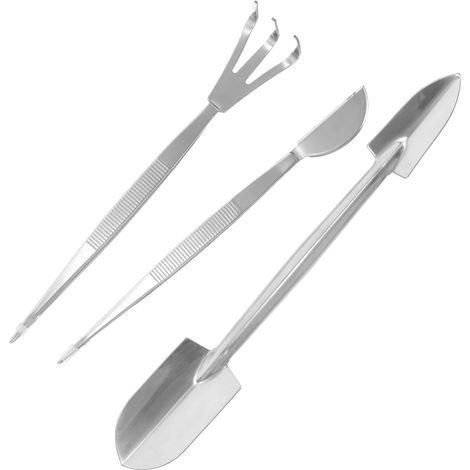 Kit Outils Bonsai Pince à Épiler Acier Inoxydable Râteau Bêche Professionnel Jardinage Plantation Entretien Mousse