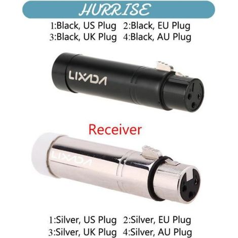 Sonew Accessoire d'éclairage de scène Lixada 2.4G ISM DMX512 sans fil 3 broches femelle XLR récepteur éclairage LED scene (1/5)