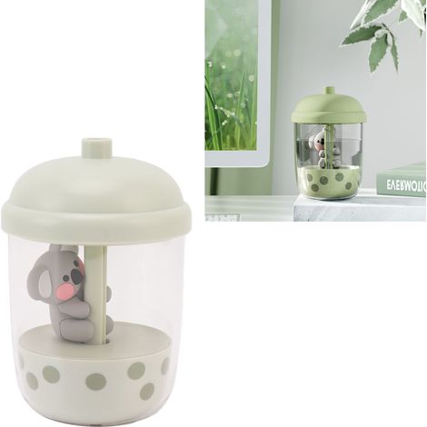 Koala-Milchtee-Becher-Luftbefeuchter, intensiver Nebel, für Zuhause, klein und tragbar, USB-Tisch-Luftbefeuchter, Matcha-Sojamilch (1/5)