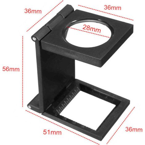 Desktop Magnifying Glass with Wire Counting, Foldable Metal Wire Counting, 10x Magnification, Reading Magnifying Glass for Work, Home Office, Repairs, Hobbies, Crafts, Newspapers, Magnifying Glass (1/4)