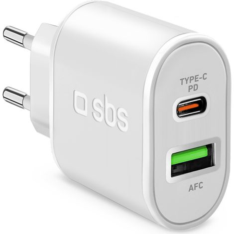 SBS TETRPD20W Ladegerät de Mobilgerät Smartphone, Tablet WhiteCurrent alternFast Charge Indoor (1/5)
